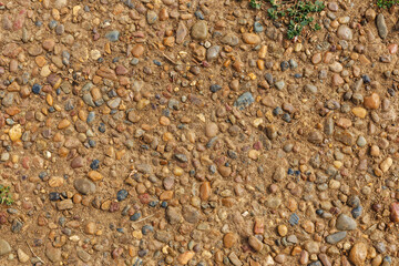Gravel surface and texture. road stone background.