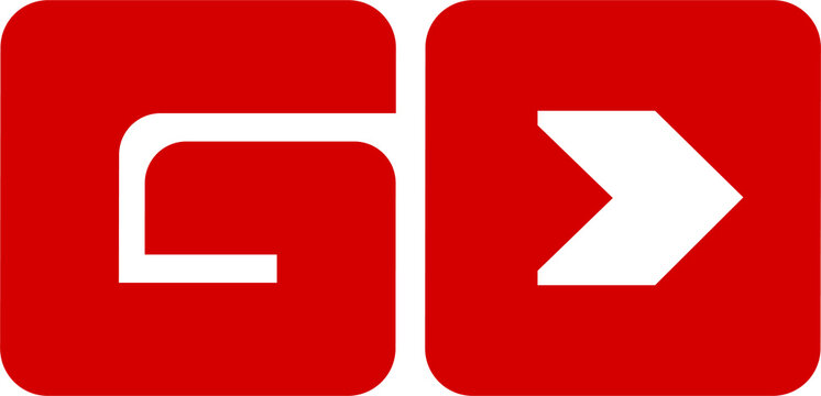 GO Letter with forward icon