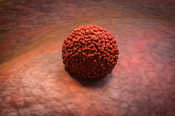 Red cancer cell