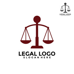 Law Firm Logo Template Design. Legal logo vector concept