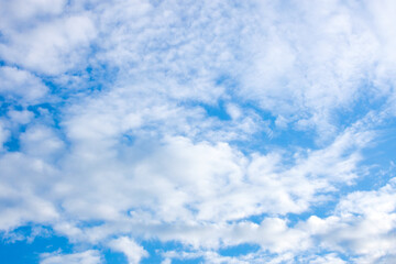 Blue sky and white clouds fine weather