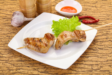 Chicken wings skewer