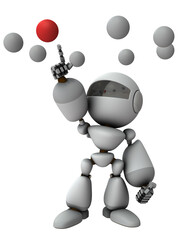 Fototapeta premium 選択と決定する人工知能のロボット