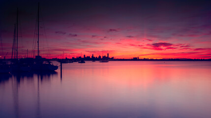 Melbourne city as seen from Williamstown