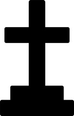 ハロウィンのお墓のシルエット