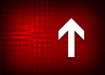 Up arrow icon motion flare red background illustration