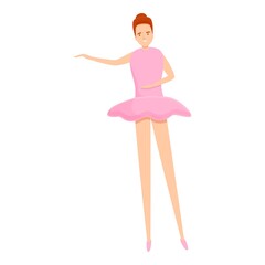 Music ballerina dance icon. Cartoon of music ballerina dance vector icon for web design isolated on white background