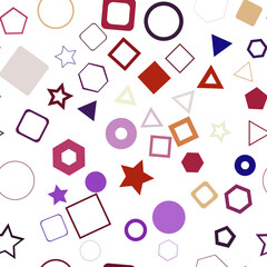 Abstract seamless geometric pattern. Multicolor Figures. Texture for print and Banner. 