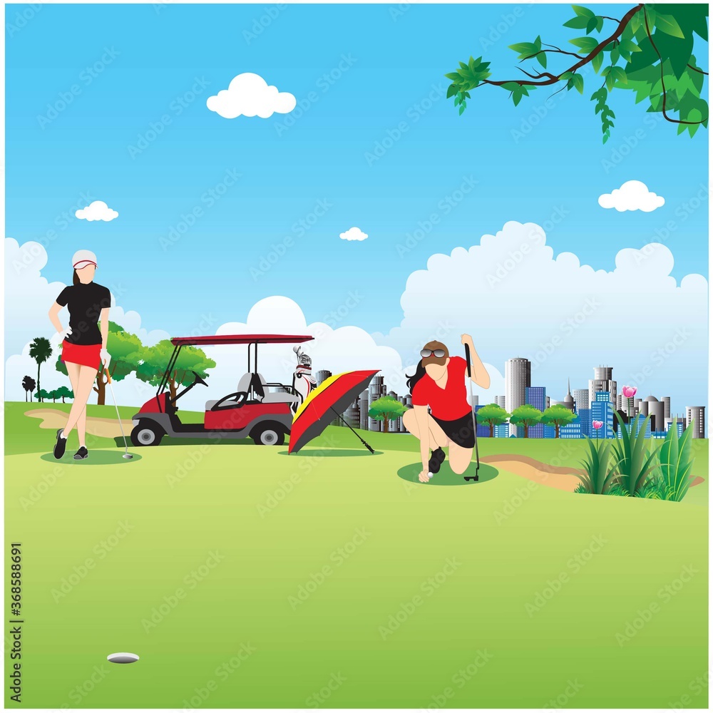 Canvas Prints Golfers Tournament