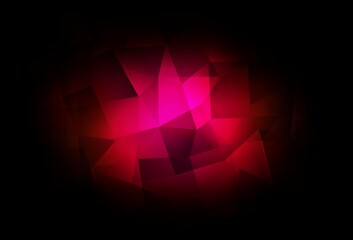 Dark Pink vector shining triangular background.