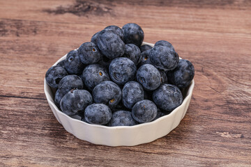 Sweet fresh juicy blueberries heap
