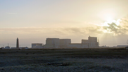 Dungeness nuclear power station at sunset - Kent