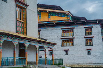 Close shot of Tibetan Architecture in Lhasa, Tibet, China.