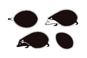 Hedgehog logo. Isolated hedgehog on white background © oleg7799