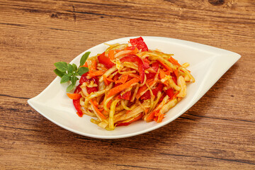 Cabbage salad with carrot and pepper