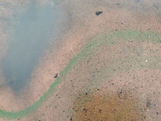 water drops on the beach