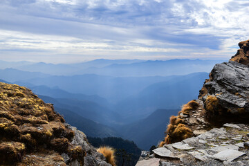 Beautiful scenic landscape of chopta / Tungnath, uttarakhand, india