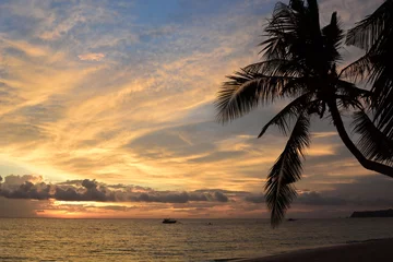 Runde Acrylglas Antireflex-Bilder Boracay Weißer Strand Tropical sunset on White beach. Boracay. Western Visayas. Philippines