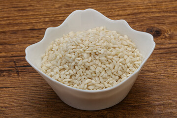 Raw arborio rice for Risotto