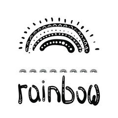 Isolated symbol. Rainbow.Vector illustration isolated on white background. Separator for text. Hand-drawn 