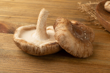 Fresh Shiitake Mushrooms, Raw Shitake, Healthy Organic Asian Fungi