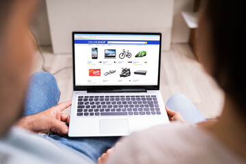Couple Shopping Electronics Online