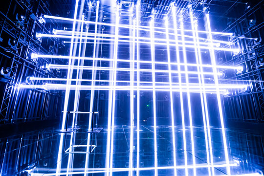 degital art of laser light texture in teamlab in Japan