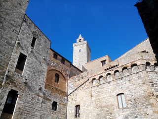 Fototapeta na wymiar Ancient buildings in San Gimignano, Italy