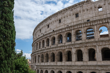 Fototapeta na wymiar Colosseum Exterior, Rome, Lazio, Italy