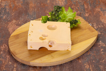 Maasdam cheese brick