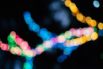 abstract colorful lights bokeh