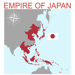 vector map of the Empire of Japan for your design