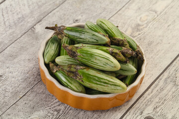 Green asian eggplant