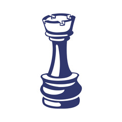 Vector image of an elephant chess piece