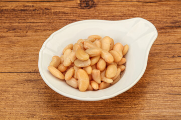 White beans kidney in the bowl