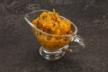 Relish sauce with cucumbers and mustard