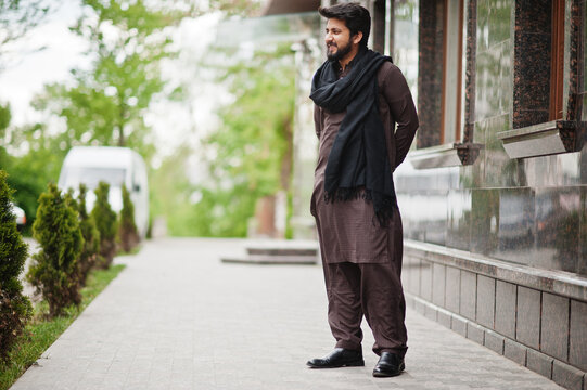 Afghanistan man wear traditional clothes.