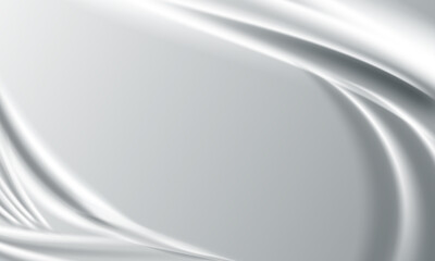 光沢のあるシルバーのサテン生地のベクターイラスト背景素材