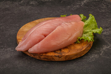 Raw turkey breast for cooking