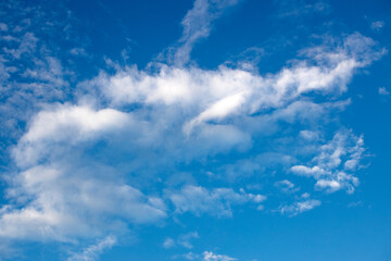 Naklejka na ściany i meble Blue sky and white clouds fine weather