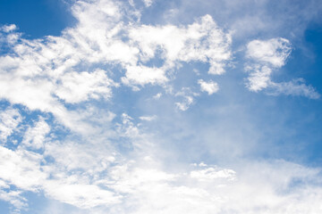 Blue sky and white clouds fine weather