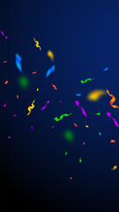 Naklejka premium Streamers and confetti. Colorful streamers tinsel 