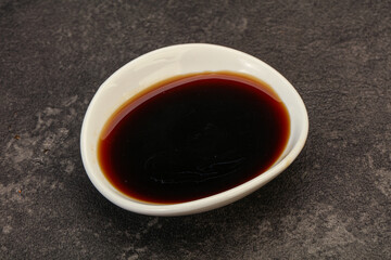 Asian soya sauce in the bowl