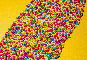 Background texture of multicolored foam balls