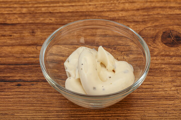 Caesar cream sauce with parmesan and herbs