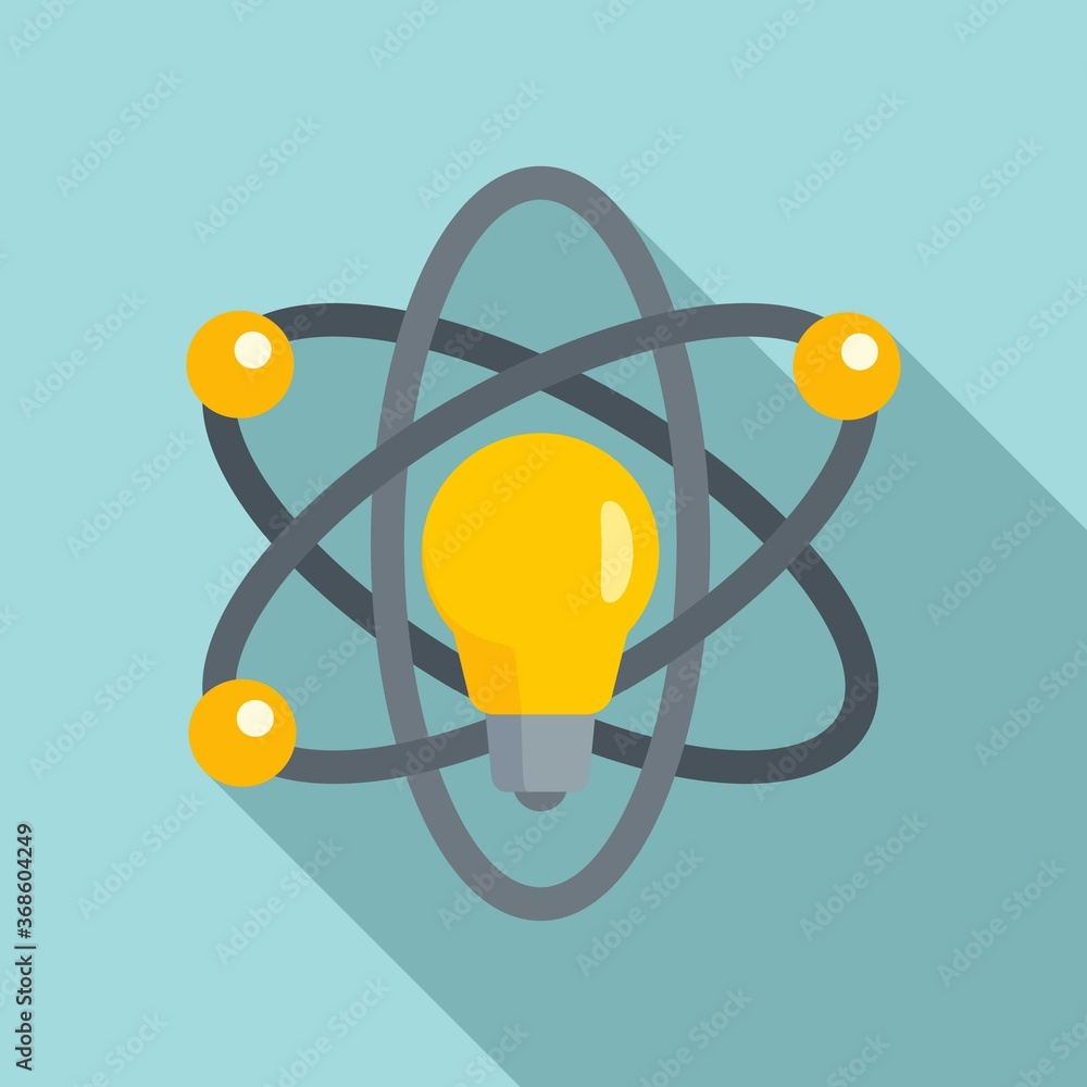 Aufkleber atom idea innovation icon. flat illustration of atom idea innovation vector icon for web design