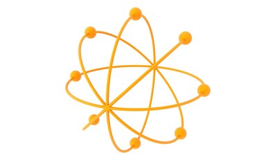 Fototapeta na wymiar 3D illustration of molecular orbit on white background