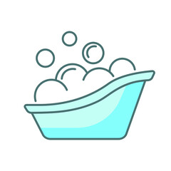 Fototapeta premium baby color icon, baby bath