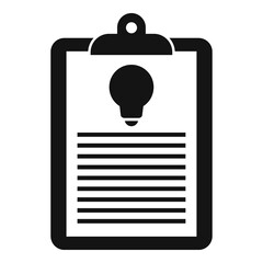 Innovation clipboard icon. Simple illustration of innovation clipboard vector icon for web design isolated on white background