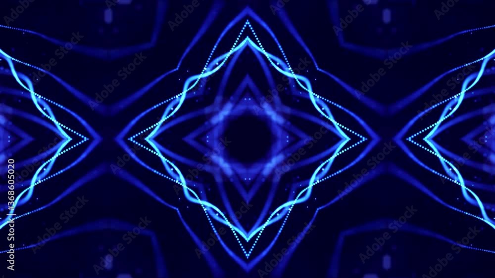 Poster abstract theme of microworld or nanotechnology. 4k looped sci-fi 3d background with light effects. g